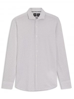 Chemise Manches Longues Ville Performance Losange Beige Moyen