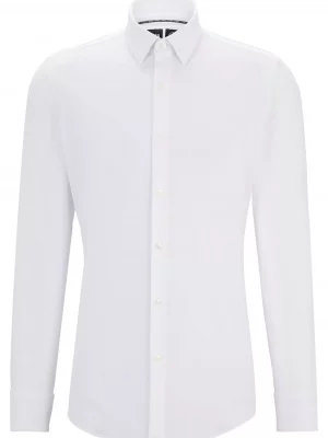 Chemise Manches Longues Ville Performance Uni Blanc