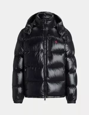 Grosse Piece Blouson Glossy Doudoune Noir Fonce