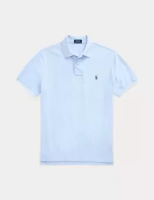 Polo Manches Courtes Pique Mesch Slim Bleu Clair