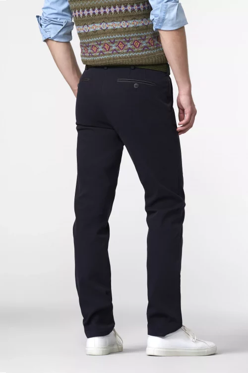Pantalon Sport Micro Structure Bleu Fonce – Image 2
