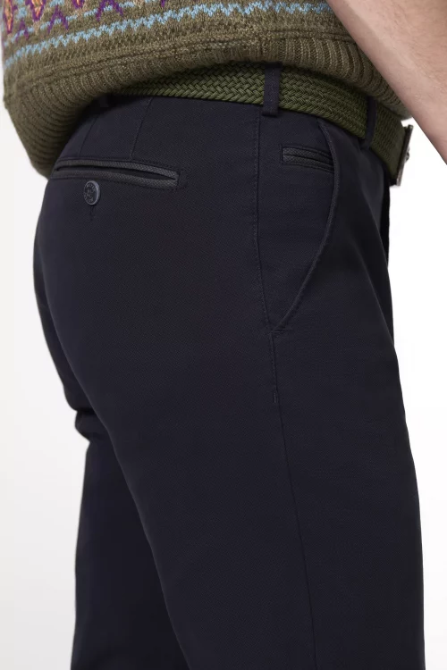 Pantalon Sport Micro Structure Bleu Fonce – Image 3