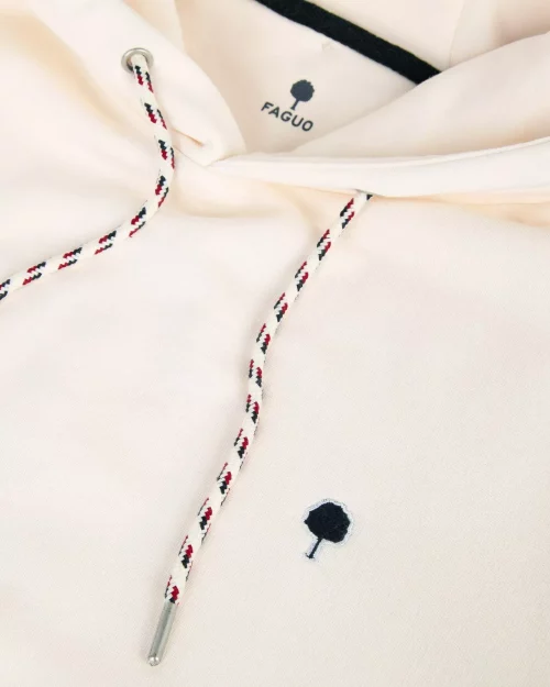 Pull Sweat  Molleton Enfilable Capuche Beige Clair – Image 3