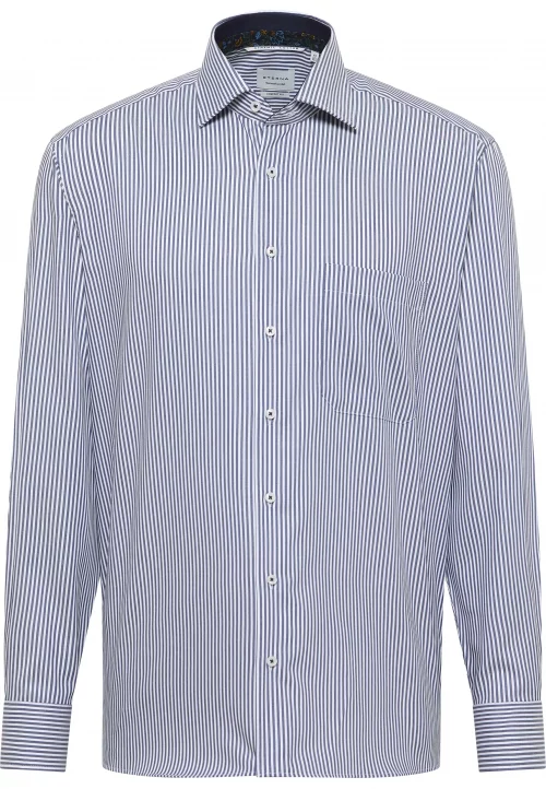 Chemise Manches Longues Ville Rayure Baton Bleu Moyen – Image 4
