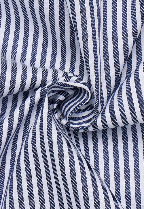Chemise Manches Longues Ville Rayure Baton Bleu Moyen – Image 5