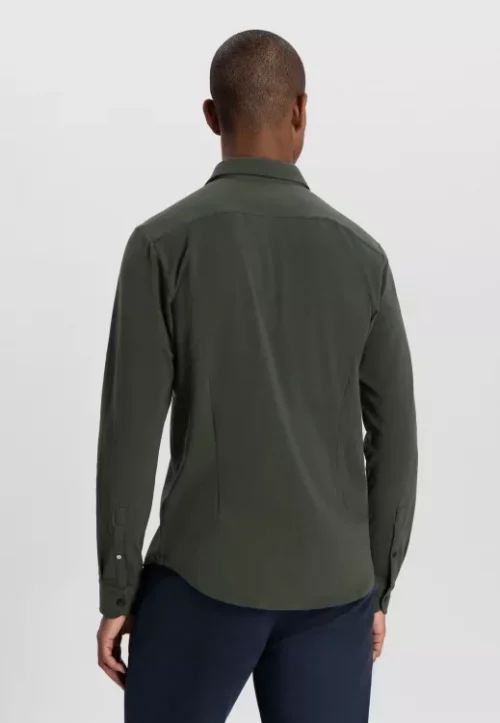 Chemise Manches Longues Sport Jersey Flamme Kaki Fonce – Image 3
