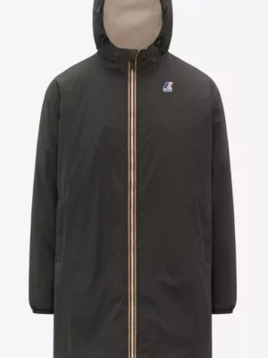 Grosse Piece Parka Double Sherpa Longue Kaki Fonce