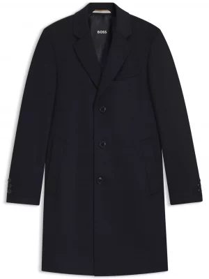 Grosse Piece Manteau Laine & Cachemire Bleu Fonce