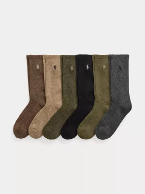 Accessoire Chaussettes Lot 6 Coton Uni Beige Moyen