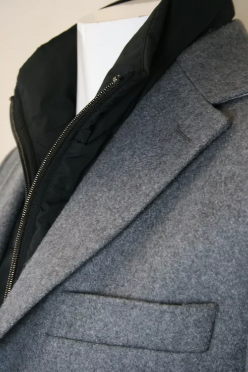 Grosse Piece Manteau Laine Cach Nantua Gris Moyen – Image 2