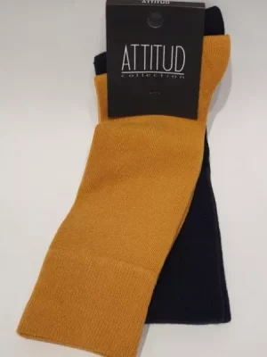 Accessoire Chaussettes Duo Jersey Coton Jaune Moyen