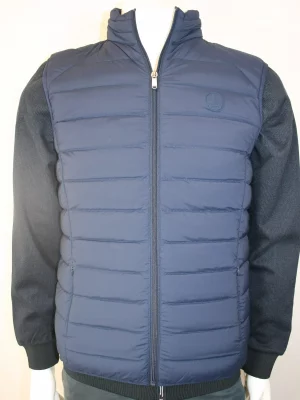 Grosse Piece Blouson Stretch Doudoune Sans Manche Bleu Fonce