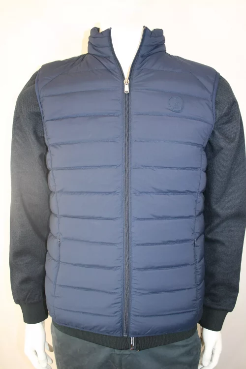 Grosse Piece Blouson Stretch Doudoune Sans Manche Bleu Fonce