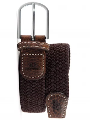 Accessoire Ceinture Tressee Unie Beige Fonce