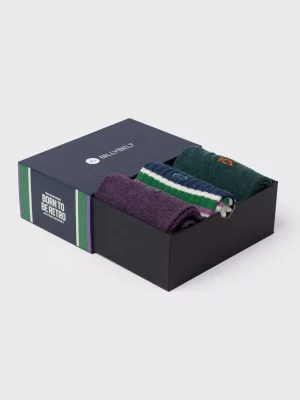 Accessoire Chaussettes Coffret Trio Vert Vert Moyen