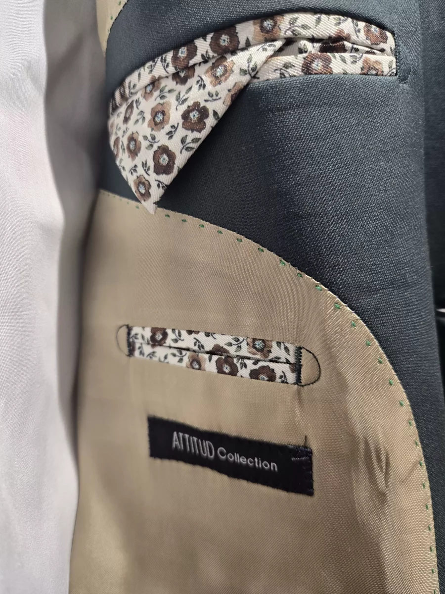 Costume 2 Pieces Serge Verte Actu Zen Vert Fonce – Image 2