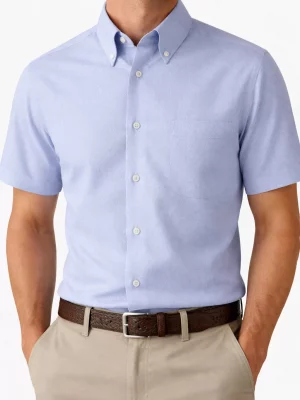 Chemise Manches Courtes Ville Natte Modern-pb4 Bleu Clair