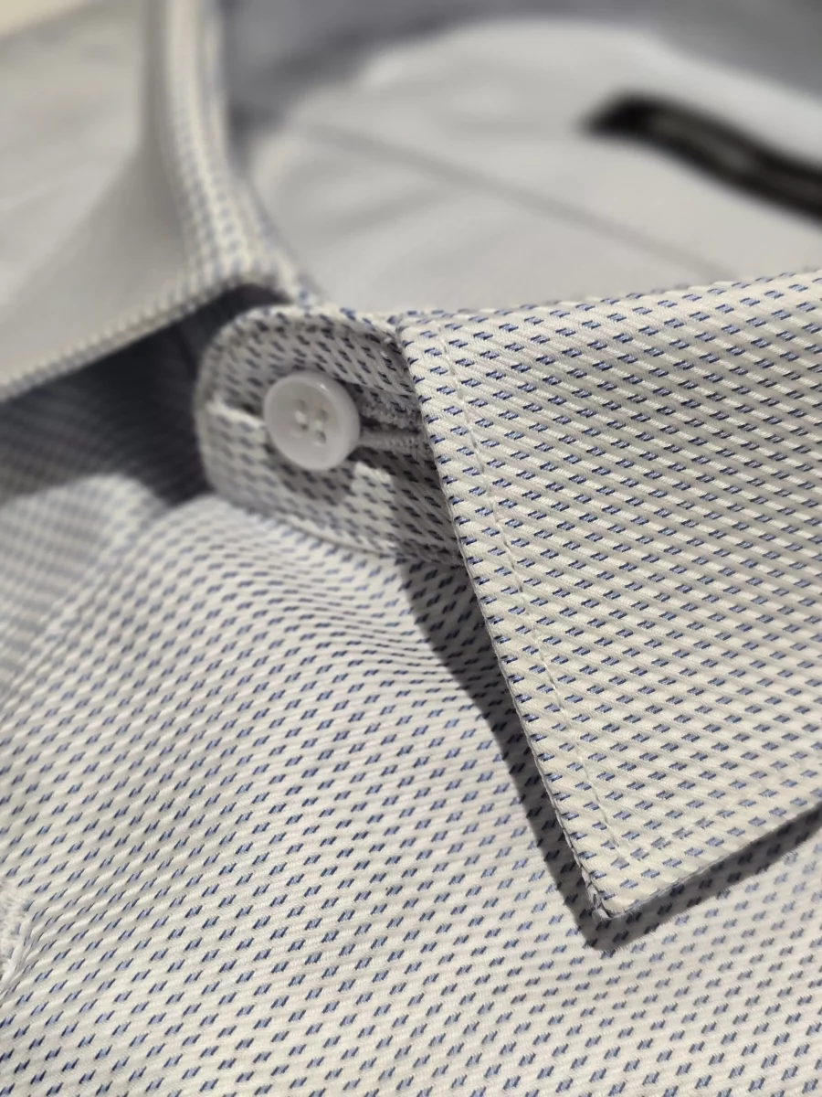 Chemise Manches Longues Ville Faux Uni Modern-3 Bleu Clair – Image 2