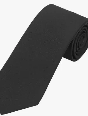 Accessoire Cravate Nos Soie Ottoman Noir Fonce