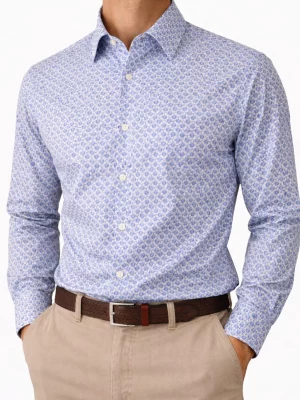 Chemise Manches Longues Ville Flamant Modern-3 Bleu Clair