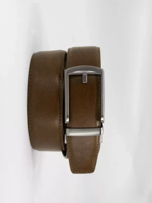Accessoire Ceinture Ardillon Sangle Cognac Beige Moyen