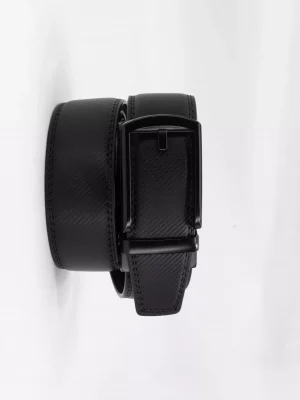Accessoire Ceinture Ardillon Sangle Effet Noir Fonce