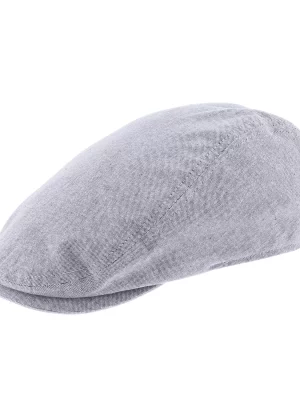 Accessoire Casquette Plate Coton Uni Gris Clair