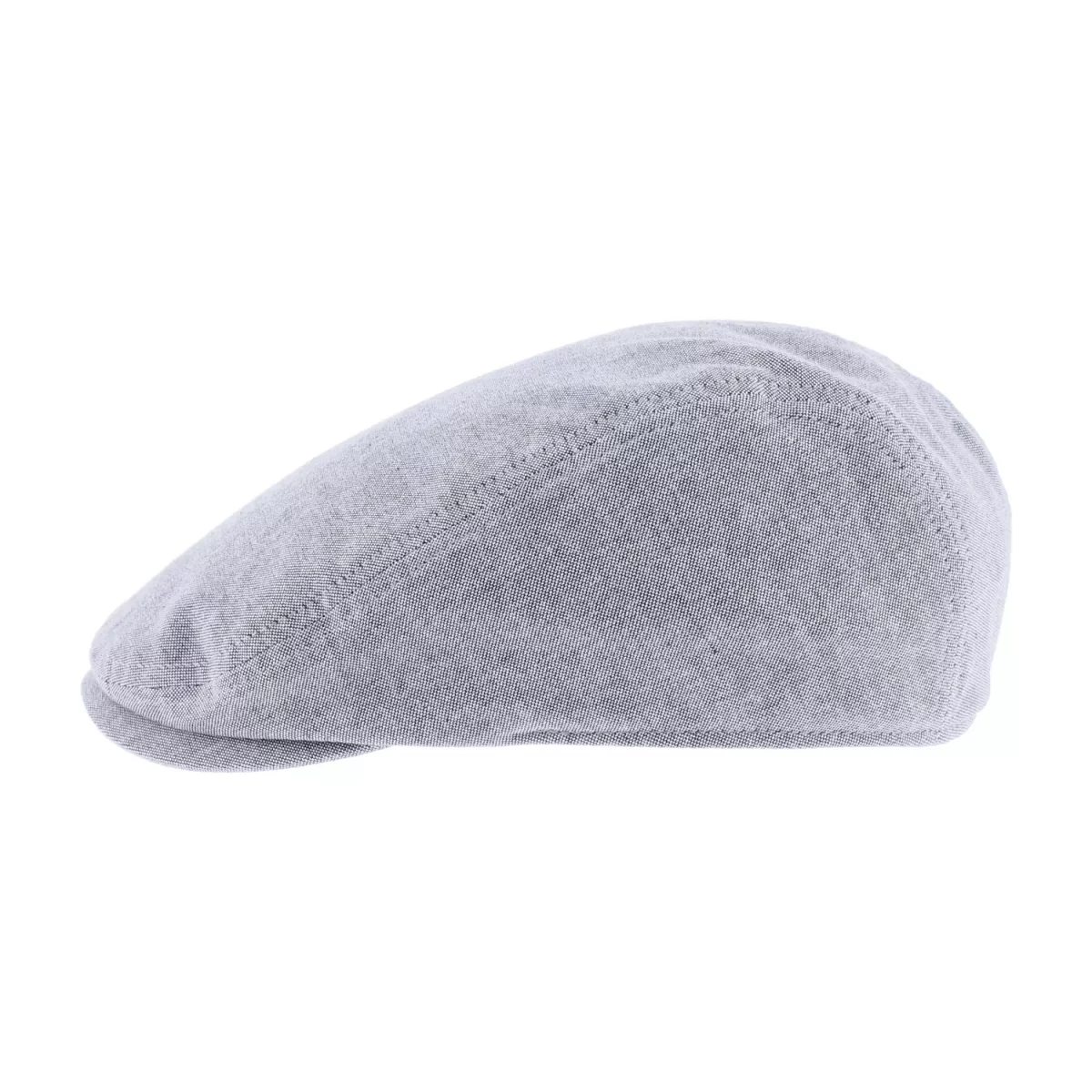 Accessoire Casquette Plate Coton Uni Gris Clair – Image 2