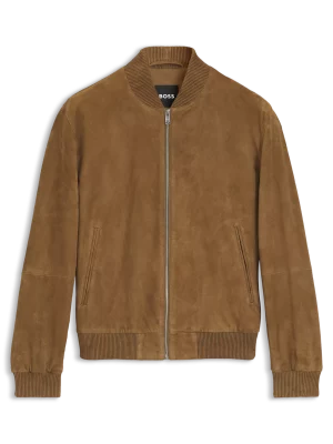 Cuir Blouson Chevre Teddy Beige Moyen