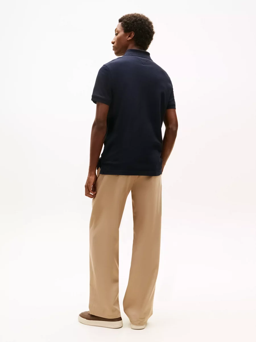 Polo Manches Courtes Nos Regular Pique Uni Bleu Fonce – Image 3