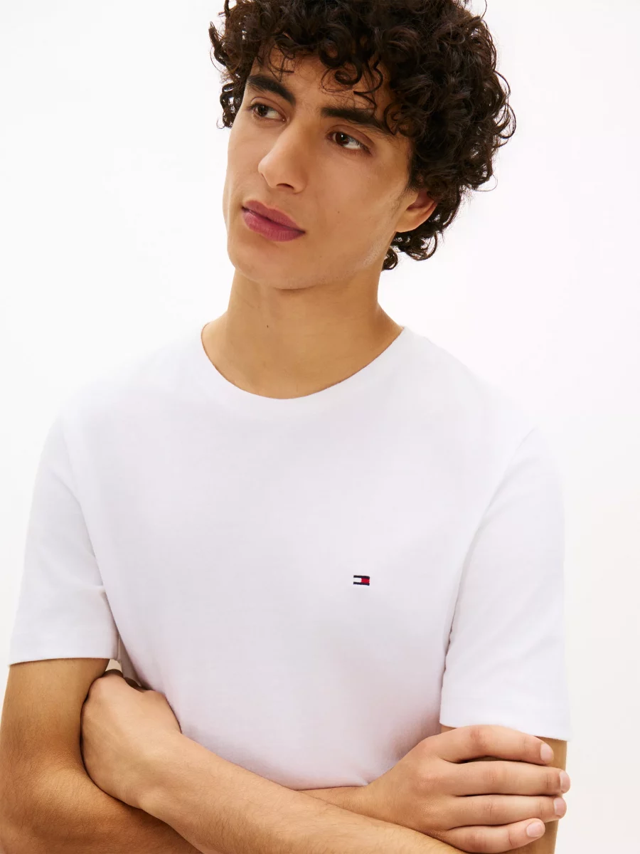 T-shirt Manches Courtes Nos Uni Col Rond Blanc – Image 3