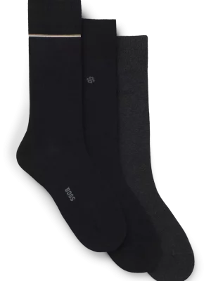 Accessoire Chaussettes Coffret Trio Noir Fonce