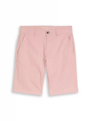 Pantalon Bermuda  Gabardine Stretch Rose Clair