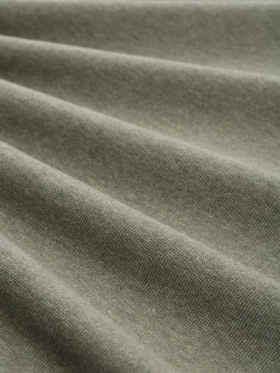 Pull Col Rond Coton Rdc Uni Kaki Clair – Image 2