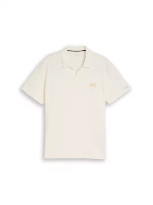 Polo Manches Courtes Nid Abeille Beige Clair
