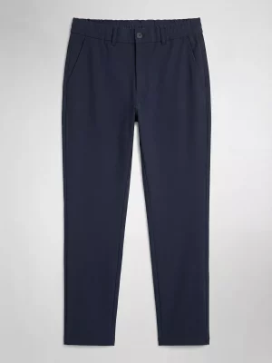 Pantalon Ville Popeline Nylon Stretch Bleu Fonce