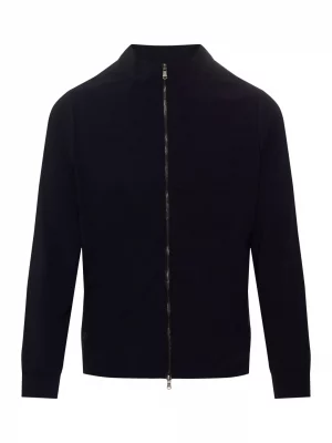 Grosse Piece Blouson Popeline Nylon Stretch Bleu Fonce
