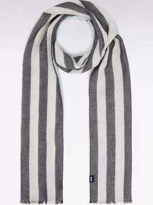 Accessoire Echarpe Rayure Bicolore Bleu Moyen