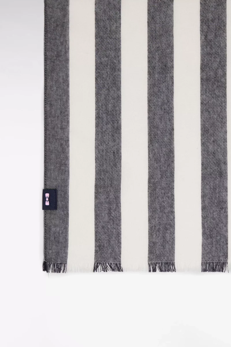 Accessoire Echarpe Rayure Bicolore Bleu Moyen – Image 2