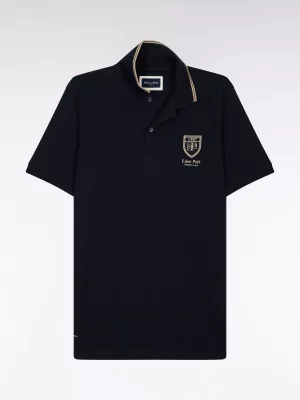 Polo Manches Courtes Broderie 1987 Bleu Fonce