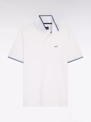 Polo Manches Courtes Liseret Col Blanc