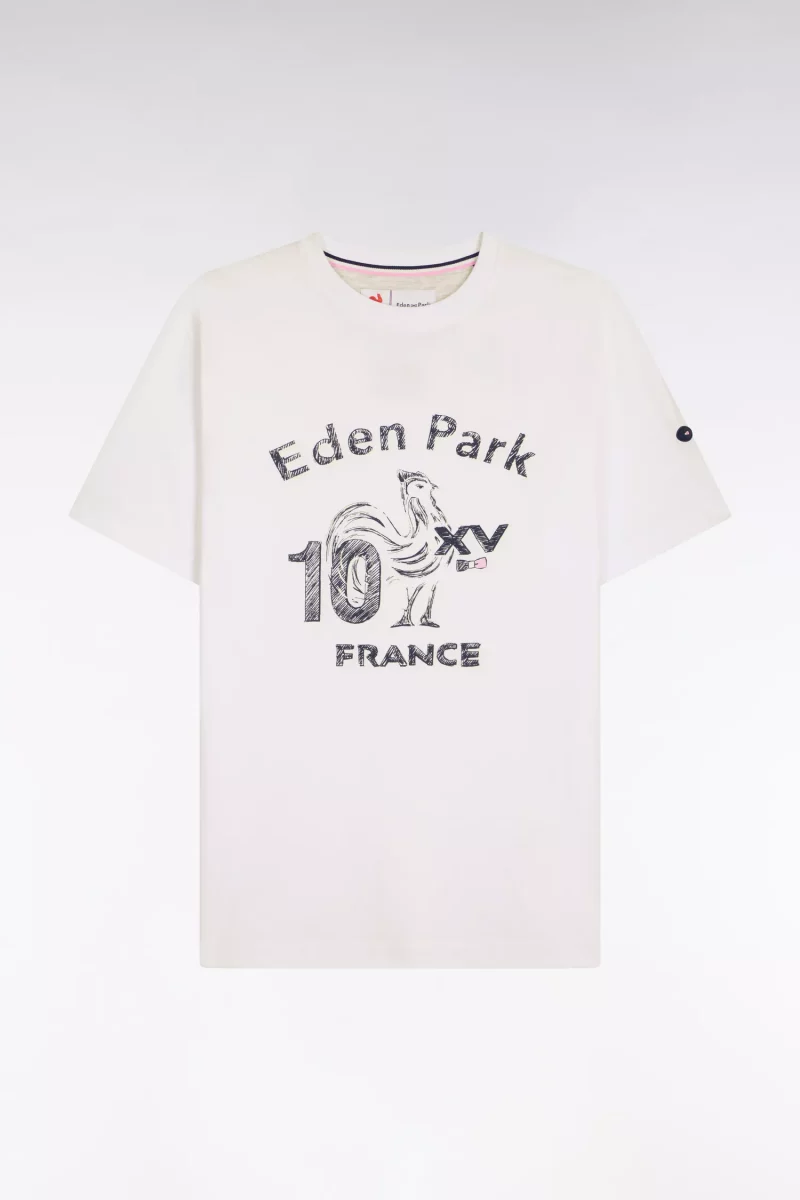 T-shirt Manches Courtes Ffr Print Coq Blanc