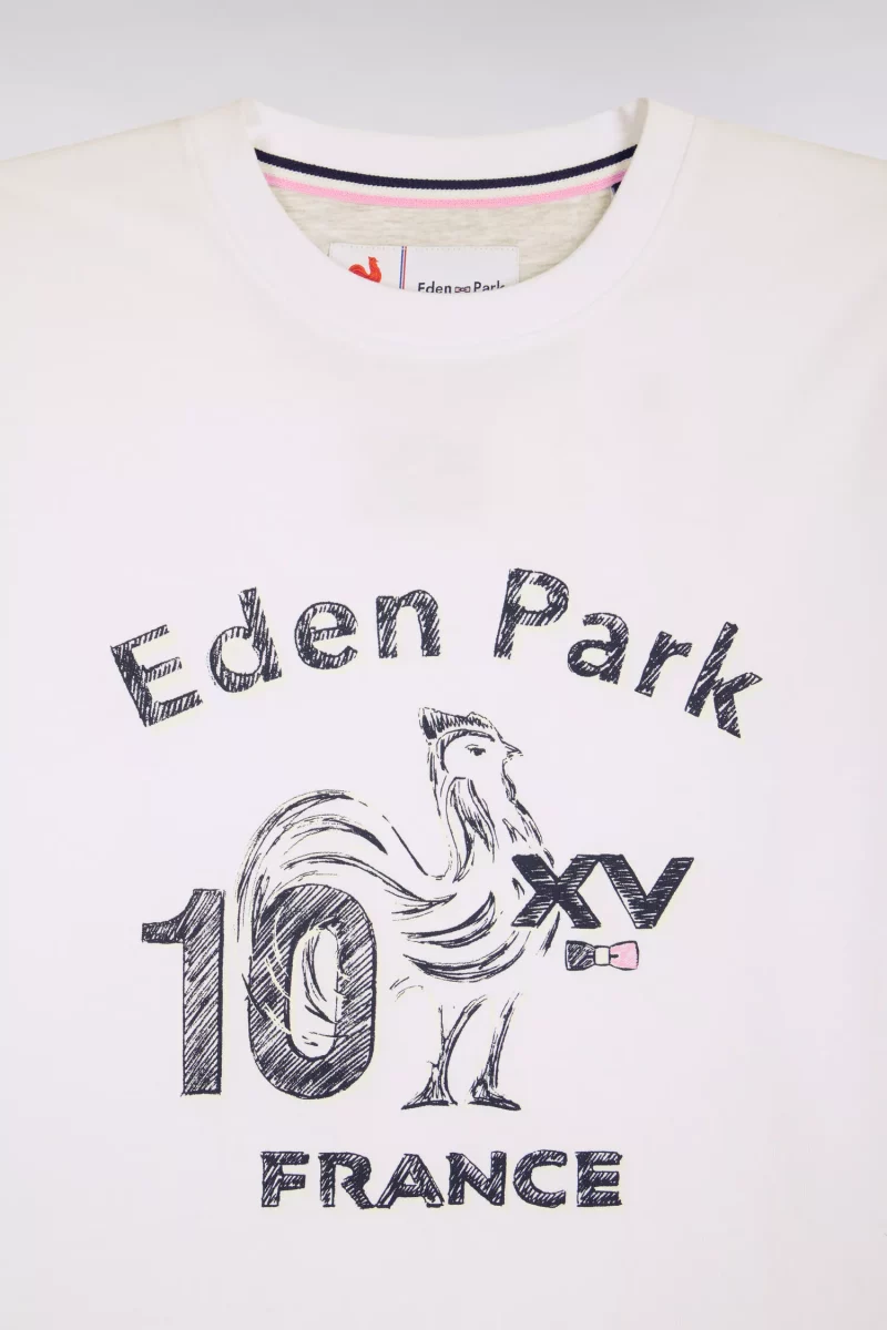 T-shirt Manches Courtes Ffr Print Coq Blanc – Image 2