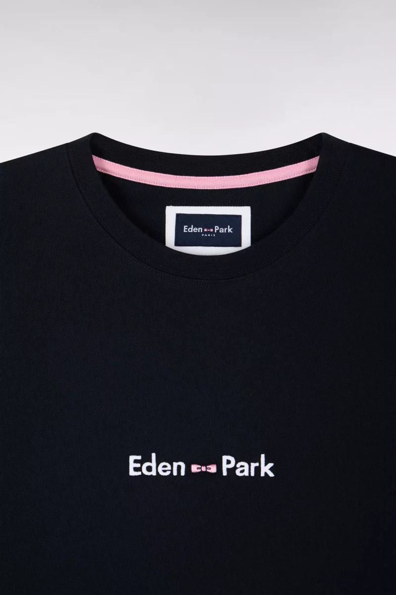 T-shirt Manches Courtes Brderie Eden Poitrine Bleu Fonce – Image 2