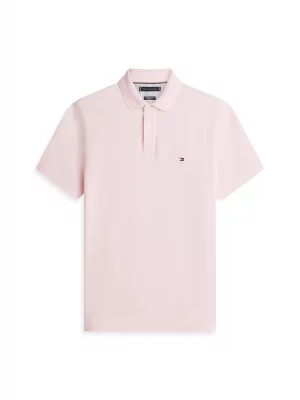 Polo Manches Courtes Regular Pique Uni Rose Clair