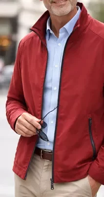Grosse Piece Blouson Coton Rouge Moyen