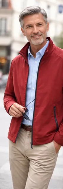 Grosse Piece Blouson Coton Rouge Moyen