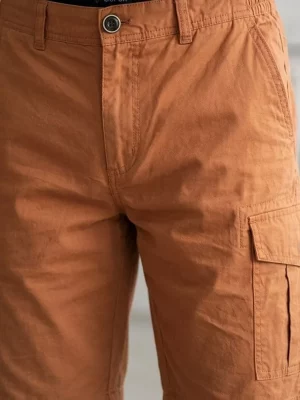Pantalon Bermuda  Cargo Elastique Orange Moyen