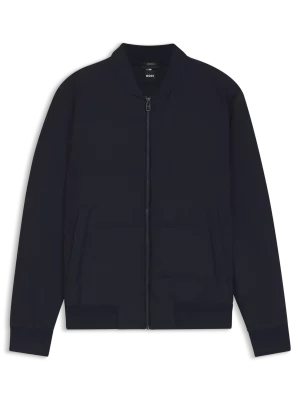 Gilet Manches Longues Bi-matiere Bleu Fonce