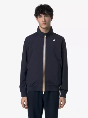 Grosse Piece Blouson Nylon Stretch Double Jersey Bleu Fonce